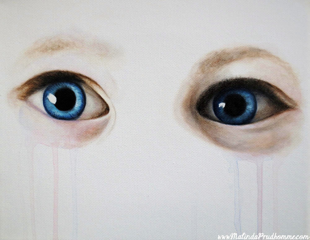 eye painting, eyes, blue eyes, baby eyes, custom artwork, custom painting, realistic eyes, painting, toronto artist