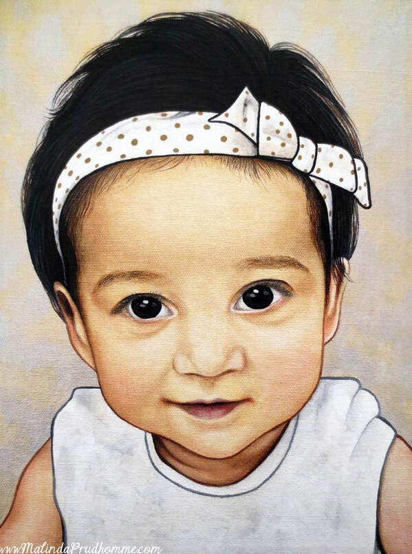 baby Portrait, child portrait, baby art, custom baby art, custom baby painting, custom baby portrait, toronto art, toronto portrait artist