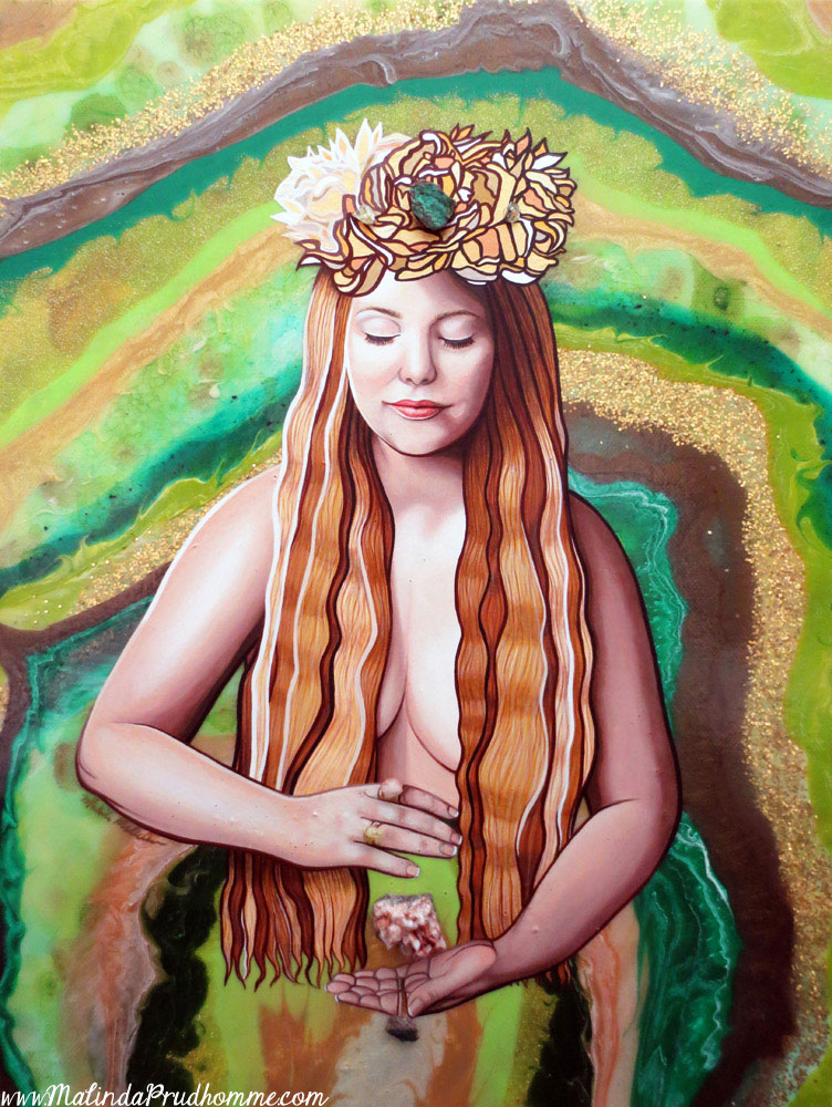 pouring painting, geode painting, gold glitter, beauty, pagan art, witch artist, witch painting, crystals, minerals, rockhoud artist